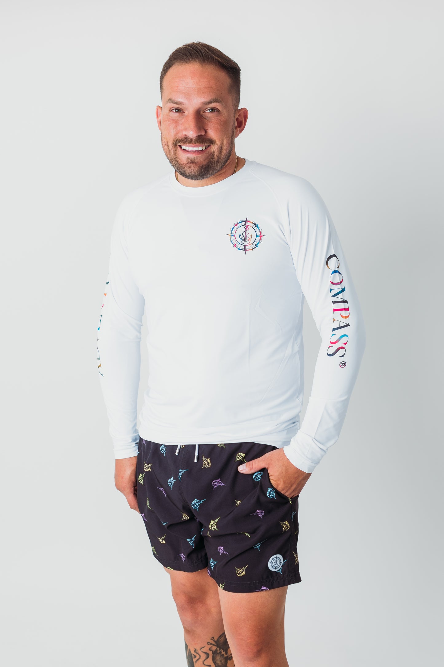 Long Sleeve Rashguard-White