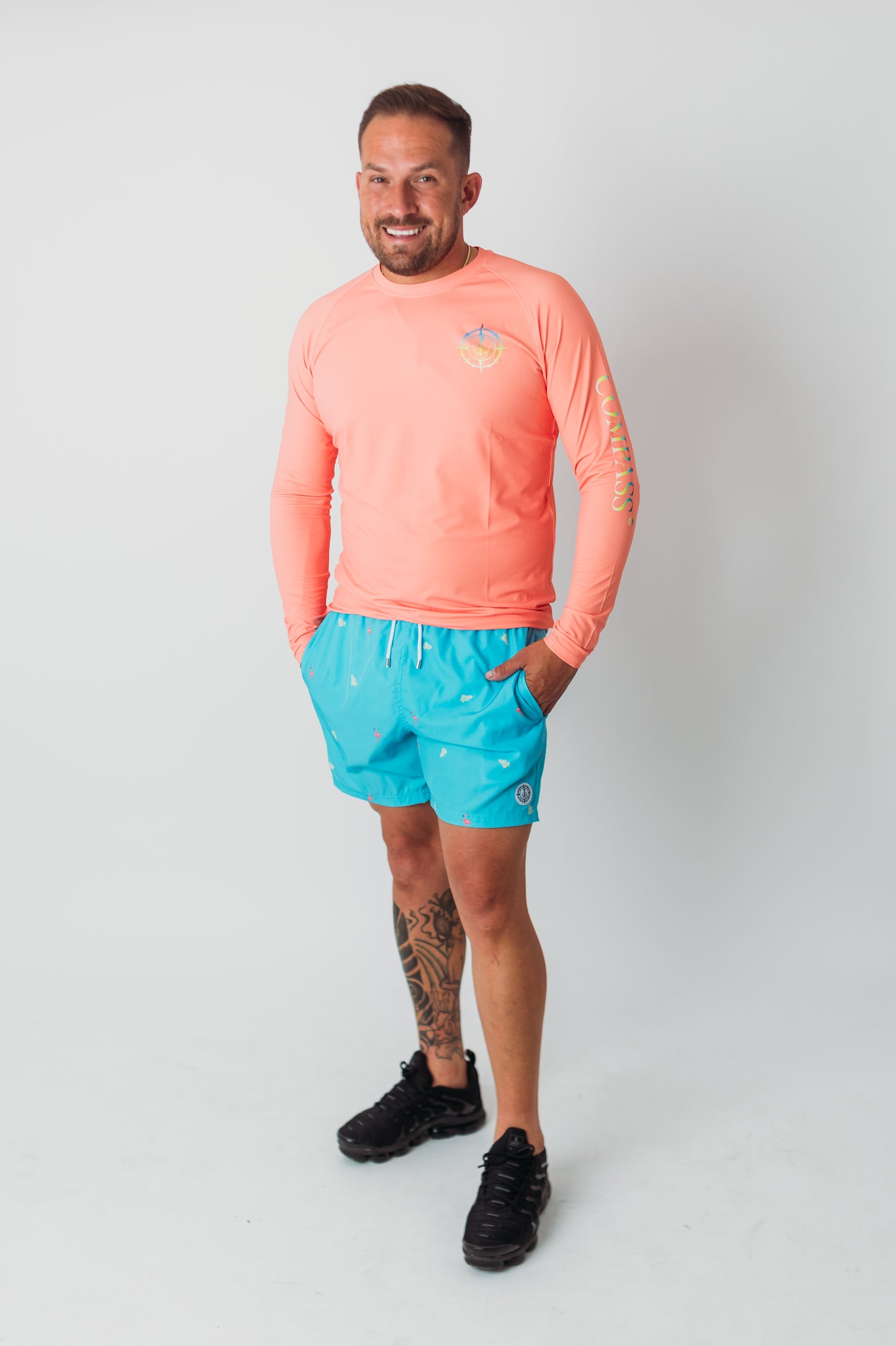 Long Sleeve Rashguard-Coral