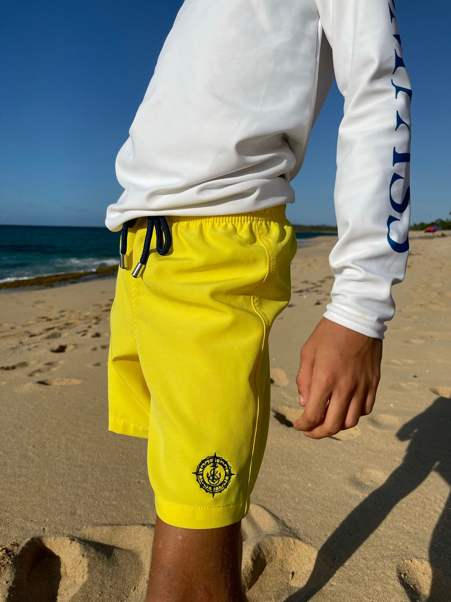 Kids Swim Shorts-Yellow