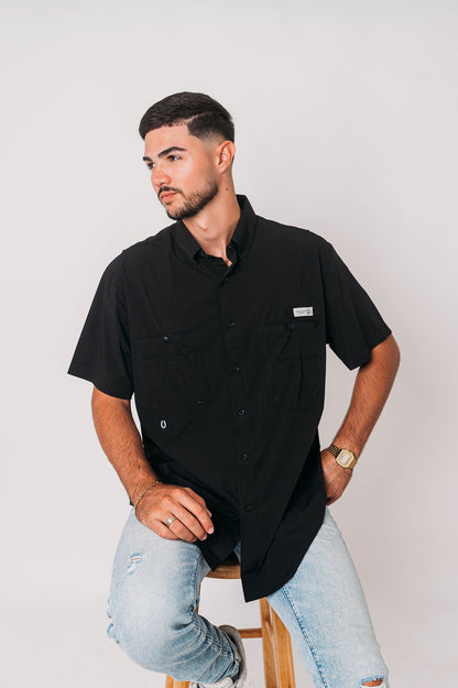AC Men's Short Sleeve Shirt-Black