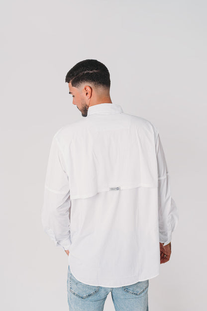 AC Men's Long Sleeve Shirt-White