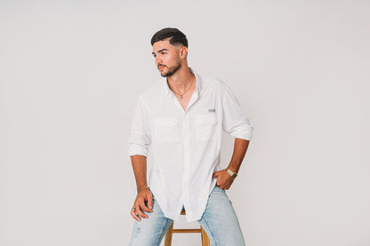 AC Men's Long Sleeve Shirt-White