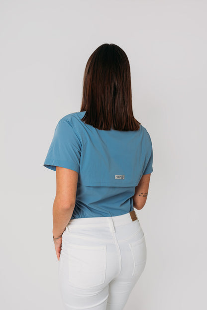 AC Women's Short Sleeve Shirt-Blue