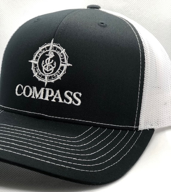 Trucker Cap (Black-White) – ADVENTURE COMPASS