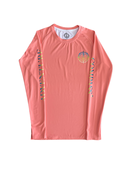 Long Sleeve Rashguard-Coral