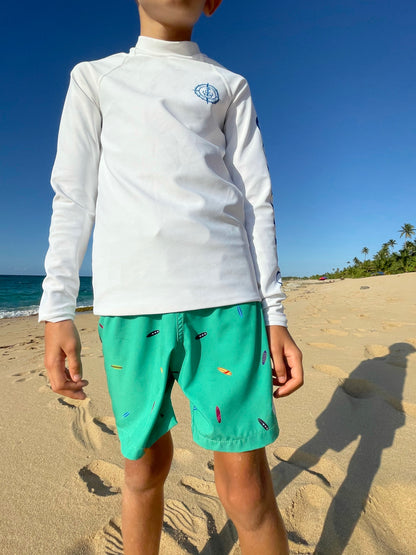 Kids Swim Shorts-Surfboard