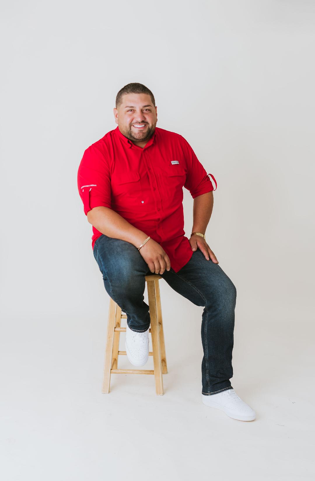 Men's Long Sleeve Shirt-Red