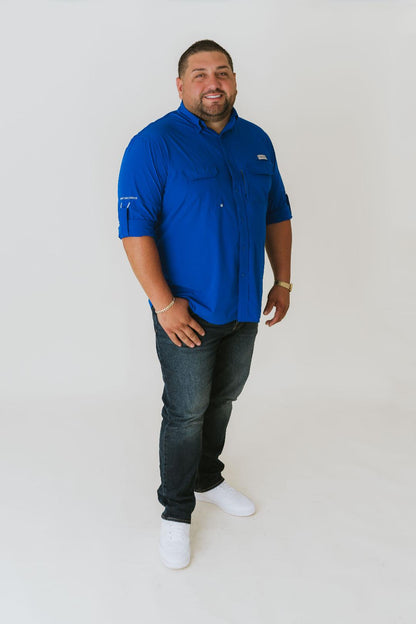 Men's Long Sleeve Shirt-Blue